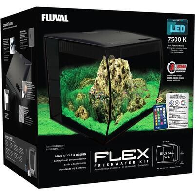 Fluval Flex Aquarium Kit Black 15Gal