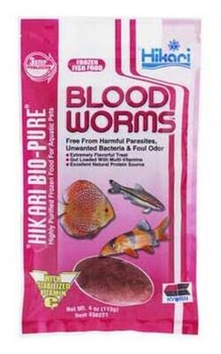 Hikari Bio-Pure Frozen Blood Worms - Flatpack 4oz