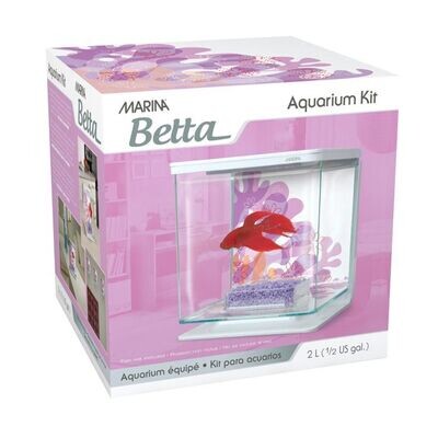 Marina Betta  Aquarium Starter Kit, Flower Design 0.5Gal