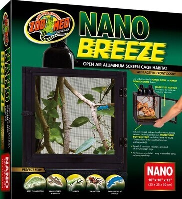 Zoo Med Nano Breeze Alumuninum Screen Cage 10x10x12