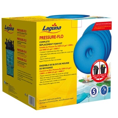 Laguna Pressure-Flo Replacement Foam For Pressure Flo 4000 5pk