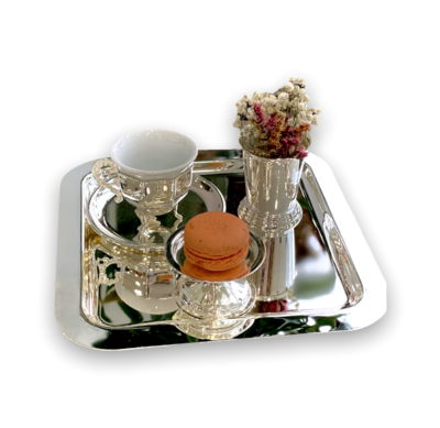 Single Silver Coffee Cup Classic Set