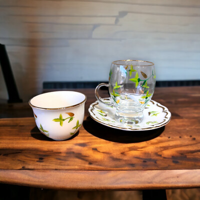 ALORE Handcrafted Porcelain Gawa & Tea Glasses Set