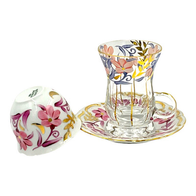 Gory Handmade Porcelain Gawa & Tea Glasses Set