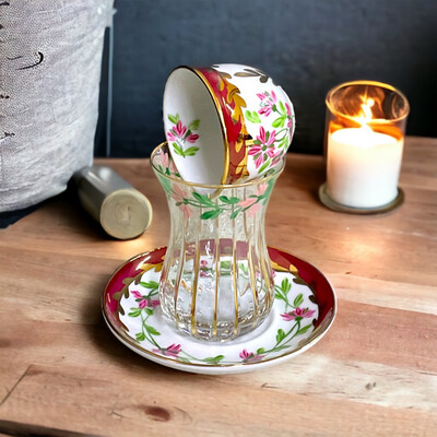 Çiçek Tea-Gawa Porcelain Cups Set