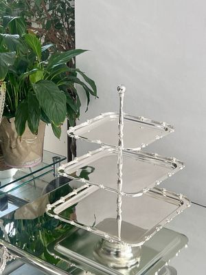  Three-Tier Serving Stand – Luxury Silver-Plated Design