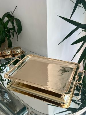 Ornate Rectangular Serving Tray – 44×33 cm