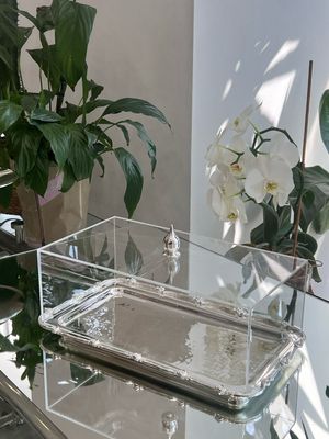 Rectangular Serving Tray with Clear Acrylic Lid – 30×20 cm