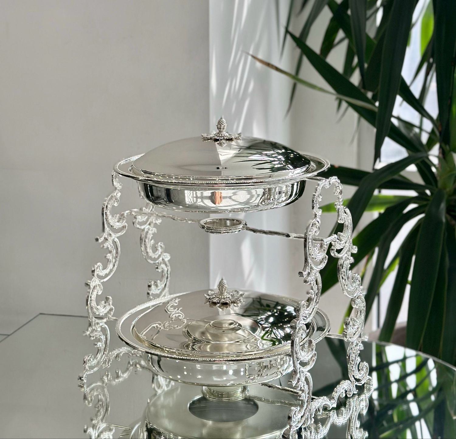Two-Tier Luxury Food Warmer 