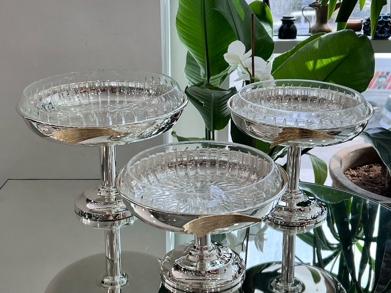 3-Piece Glass Serving Stand Set 