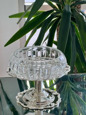 Glass Serving Bowl with Round Base – Istiridye Model