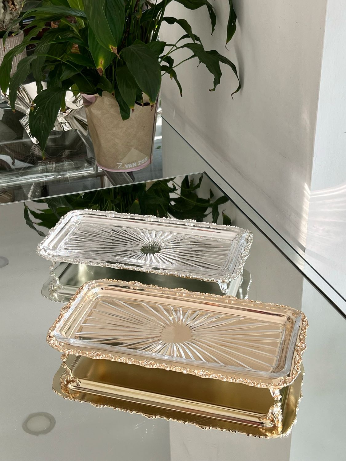Rectangular Serving Tray with Base – 30 × 15 cm