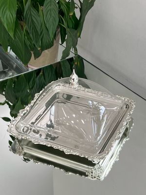 Serving Dish with Acrylic Lid – Istiridye Model – 30×30 cm