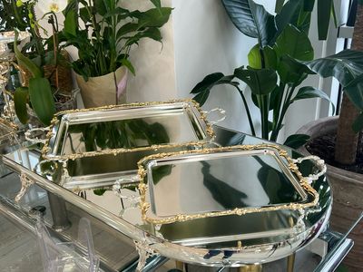 Rectangular Serving Tray with Handles – Mix Color