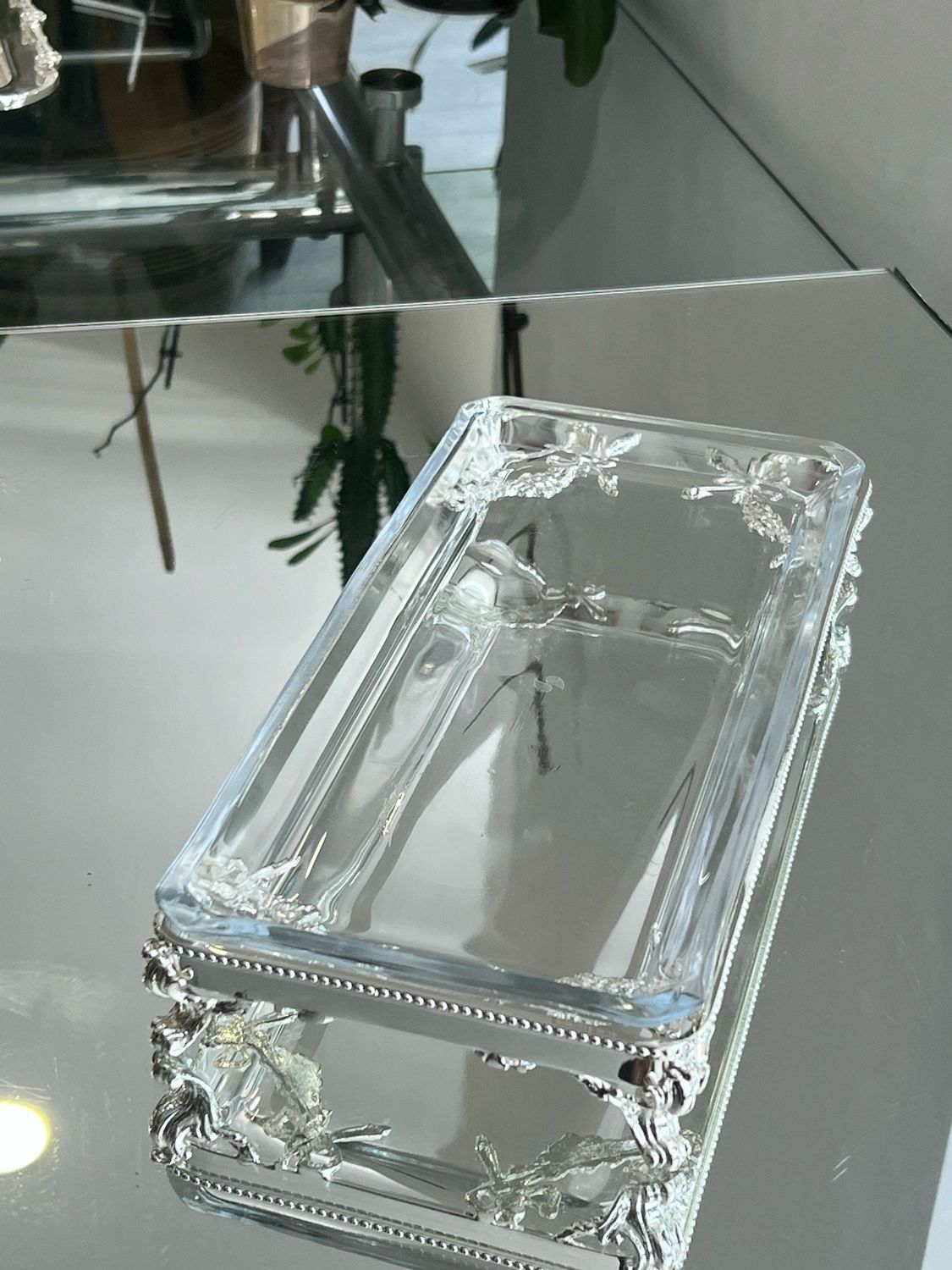 Rectangular Serving Tray with Base