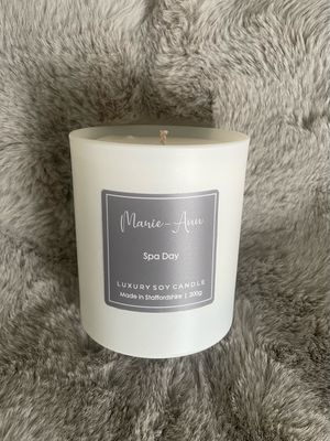 Spa Day White Candle