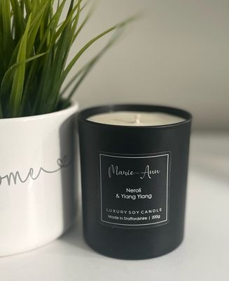 Neroli &amp; Ylang Ylang Black Candle