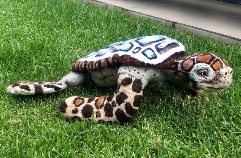 OOAK Murtle the Sea Turtle Needlefelt