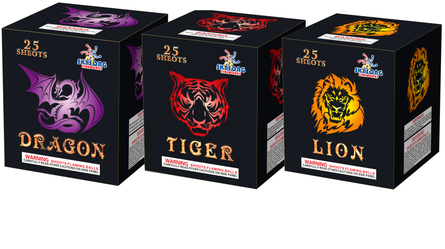 DRAGON/TIGER/LION 25 SHOTS