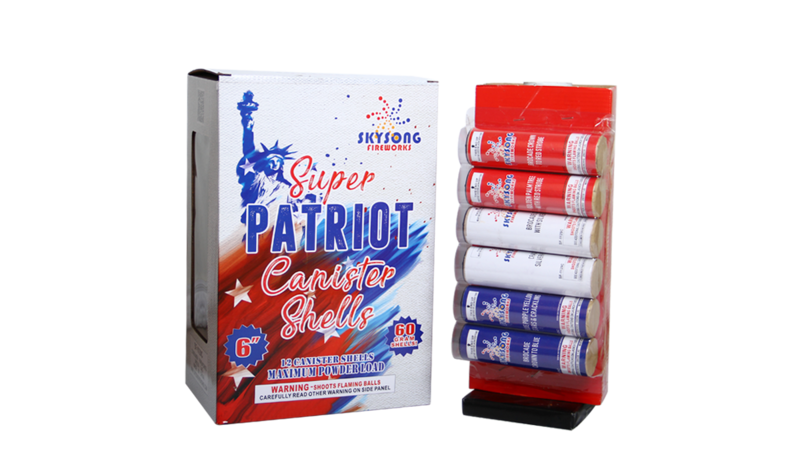 SUPER PATRIOT 6IN CANISTER SHELLS