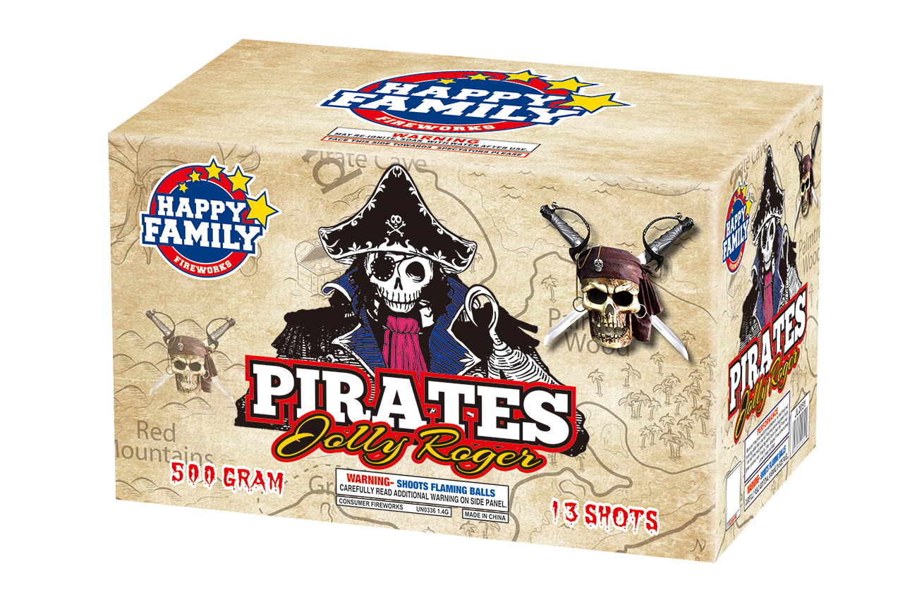 PIRATES JOLLY ROGER 13 SHOTS