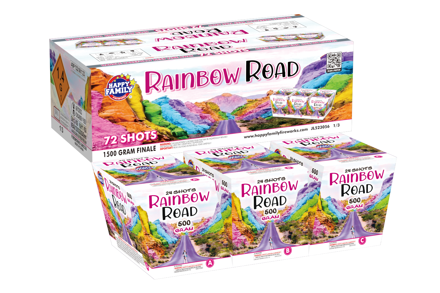 RAINBOW ROAD 24 SHOTS L/I/R TOTAL 72 SHOTS
