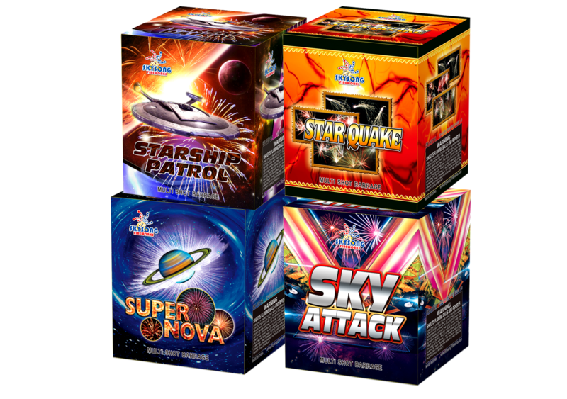 STARSHIP PATROL/SUPER NOVA/STAR QUAKE/SKY ATTACK 16 SHOTS ASSORTED