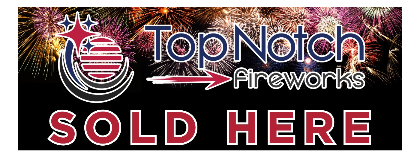 VINYL BANNER - TOPNOTCH SOLD HERE DARK 3.5FTx9.5FT