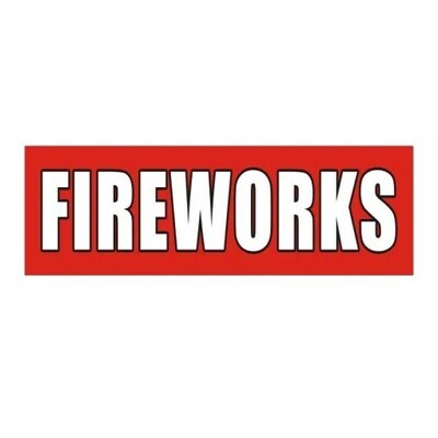 VINYL BANNER - FIREWORKS 3FTx9.5FT