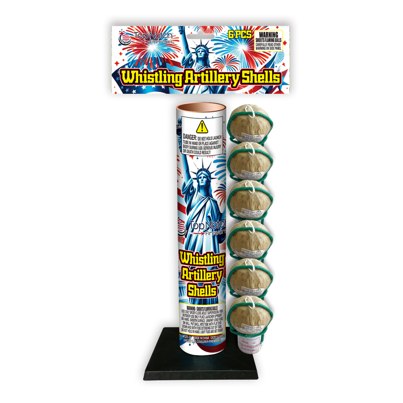 WHISTLING ARTILLERY SHELLS 6PCS PVC PACK