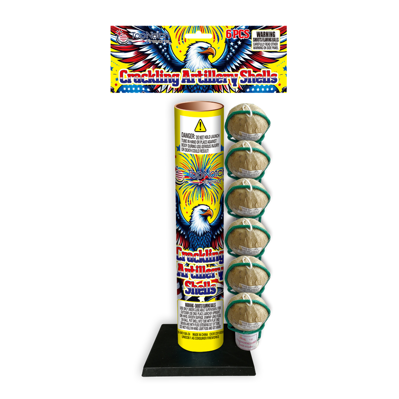 CRACKLING ARTILLERY SHELLS 6PCS PVC PACK