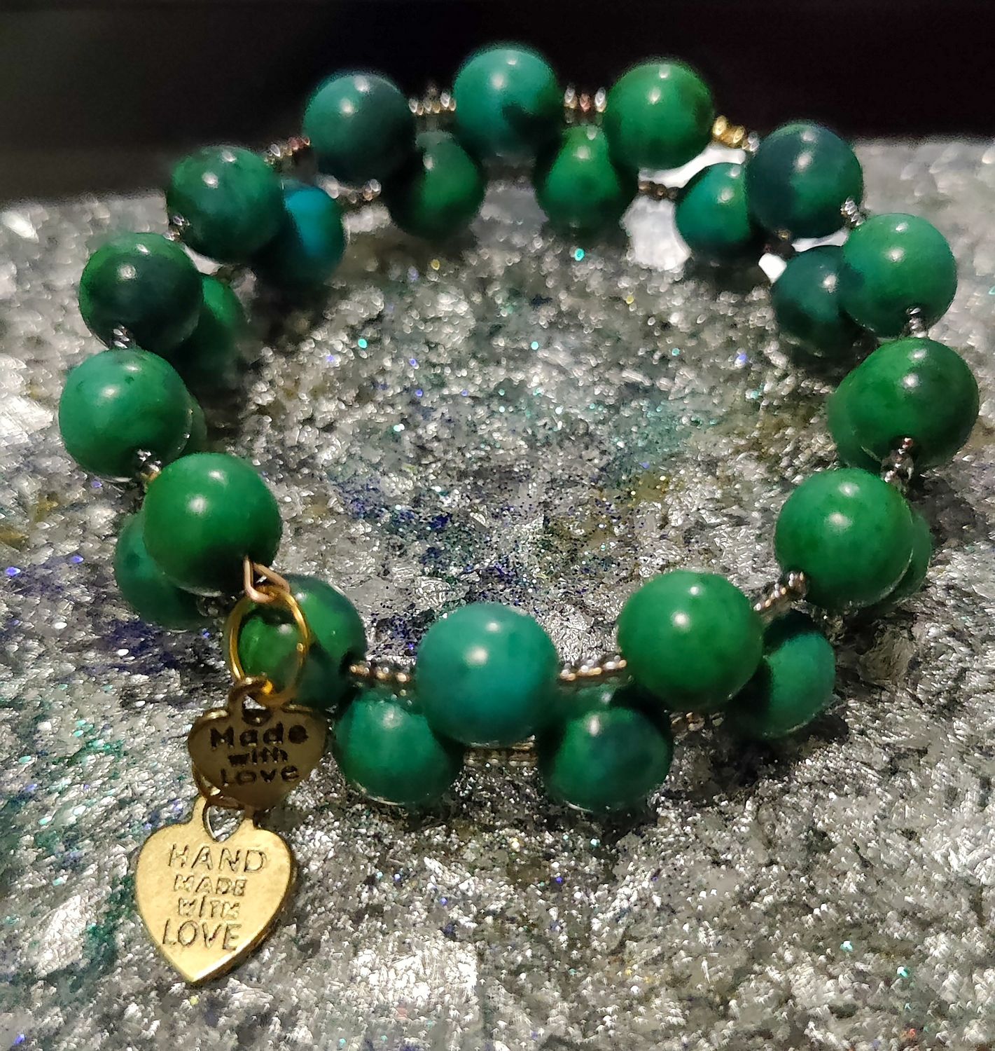 Green Acrylic Pearl Bracelet - M.V.G Skart