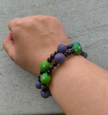 Purple &amp; Green Bracelet - M.V.G Skart