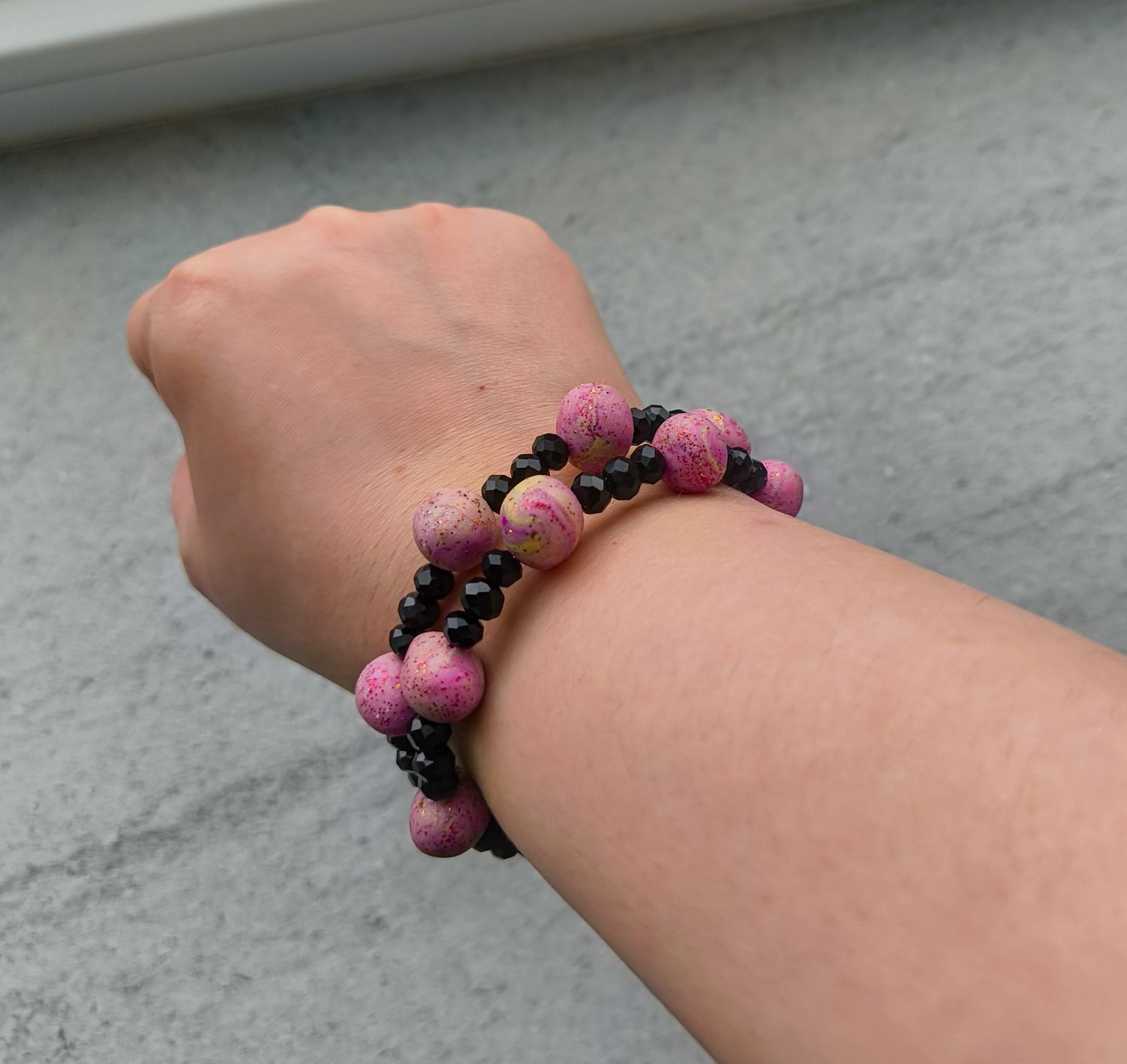 Pink &amp; Black Bracelet - M.V.G Skart