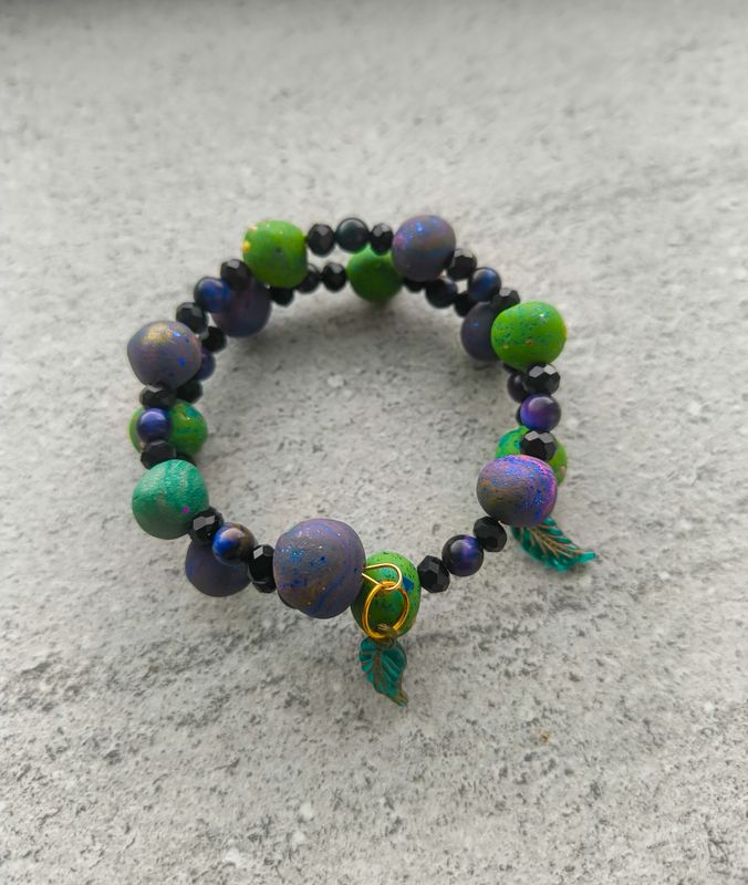 Purple &amp; Green Bracelet - M.V.G Skart
