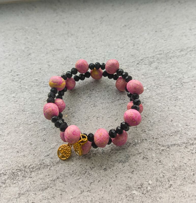 Pink &amp; Black Bracelet - M.V.G Skart