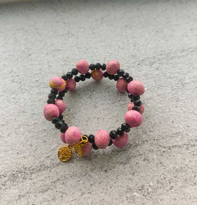 Pink &amp; Black Bracelet - M.V.G Skart
