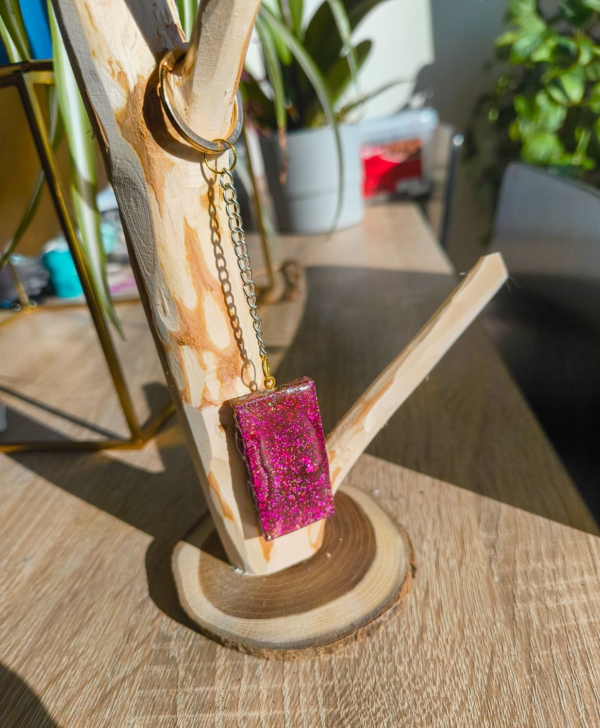 Pink Resin Keychain - M.V.G Skart