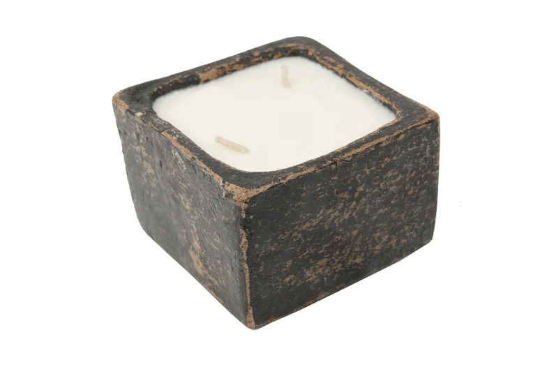 Quadra Candle Ready Clay Vessel-5x5 inches- Black and White-Mixed Pack