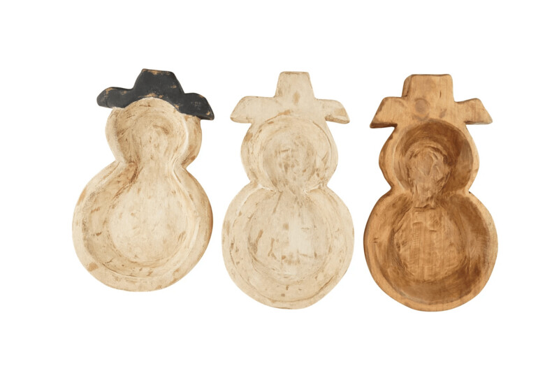 Snowman Large Dough Bowl-Candle Pour-Farmhouse-3 Color Choices