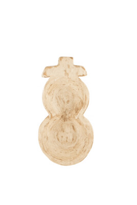 Small Farmhouse-Candle Ready-6x12 inches-Original Design-Carved Snowman Dough Bowl-Small- 3 Color Choices-10 Pieces, Colors: Antiqued White