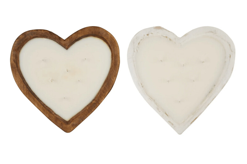 Small Carved Heart -Mixed Pack-10 inches- Candle Ready-Small Heart-Mixed Pack