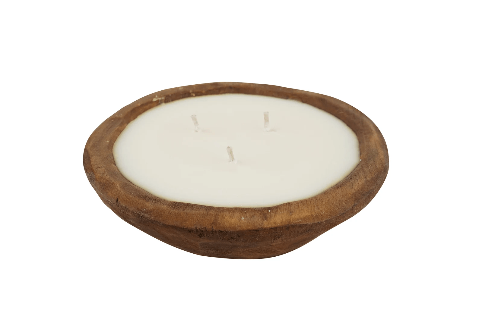 Small Round Dough Bowl-Candle Ready-7-9 inch-Waxed