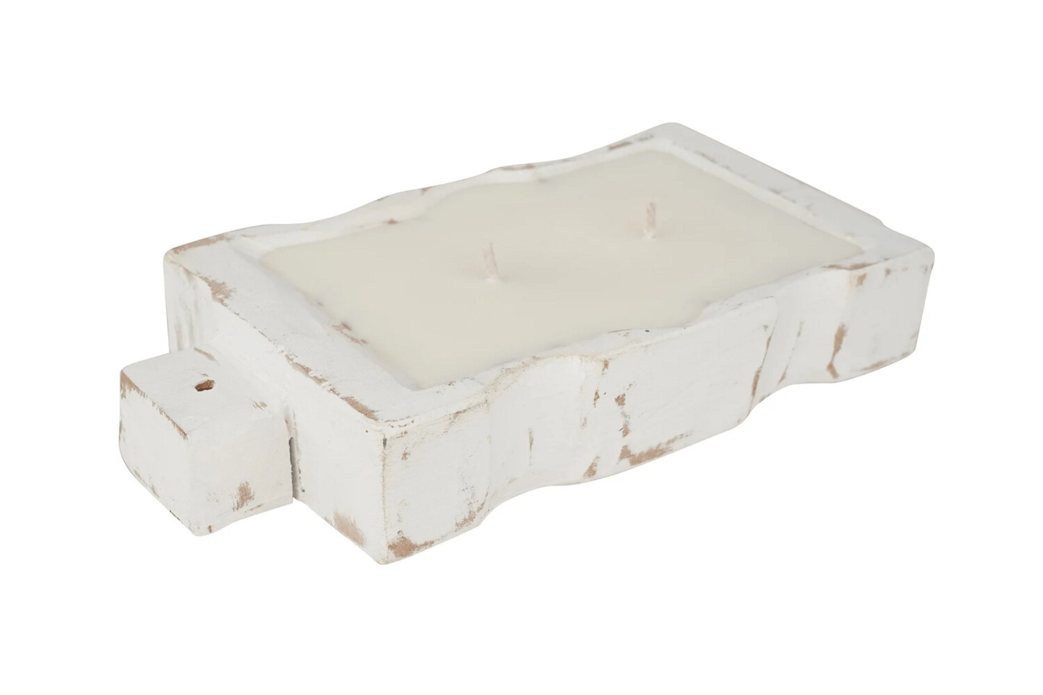 Trunkie (tm) with Handles -Candle Ready-Dough Bowl- White