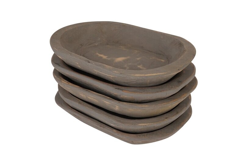 Small Dough Bowl -Candle Ready-Industrial Gray- 10 Pieces