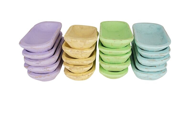 Mini Plus Dough Bowl-6x12 inches-Spring Color Pack-4 Colors-12 PCS