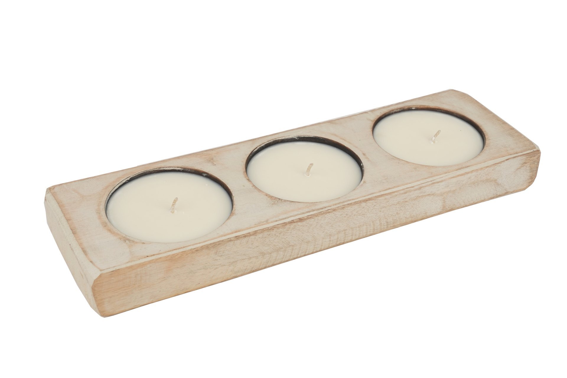 Three Hole Cheese mold-Wood-Handmade-17 x 5 x 2 inches-Candle Ready-3 Hole Cheese Mold