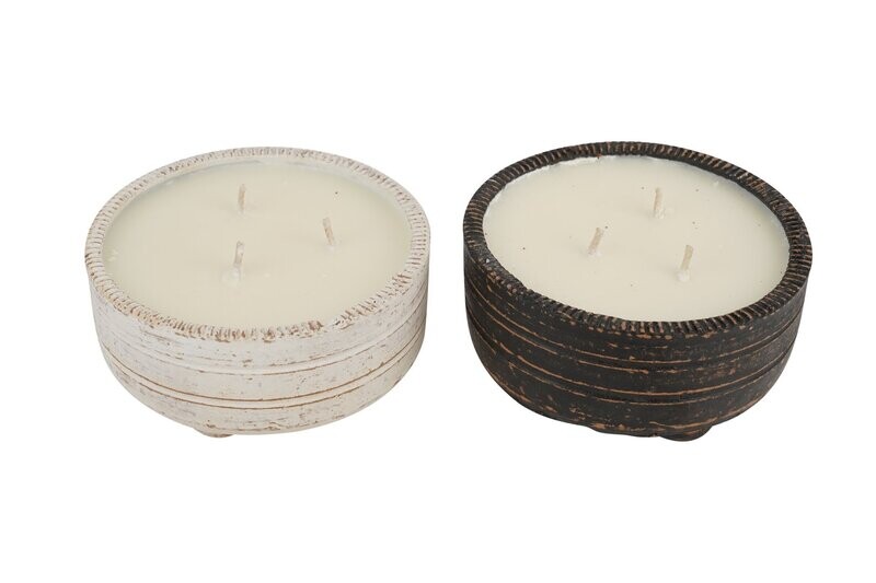 Footy(tm) Clay Candle Vessel-5.5x3 inches -Original Exclusive Design-Two Colors