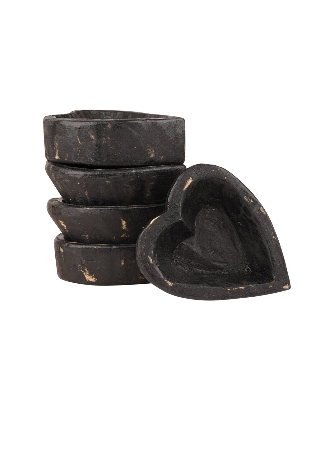 Heart-Mini Carved Heart -6x7 inches-Mini Carved Heart- 13 Color Choices, Colors: Black