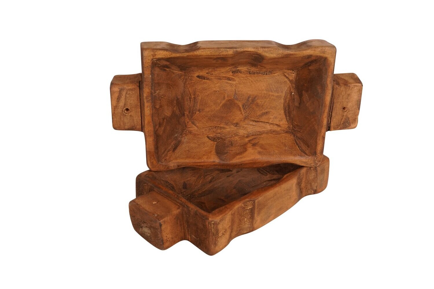 Trunkie (tm) with Handles Candle Pour Wood Bowl - 12 Color Choices, COLOR: Waxed